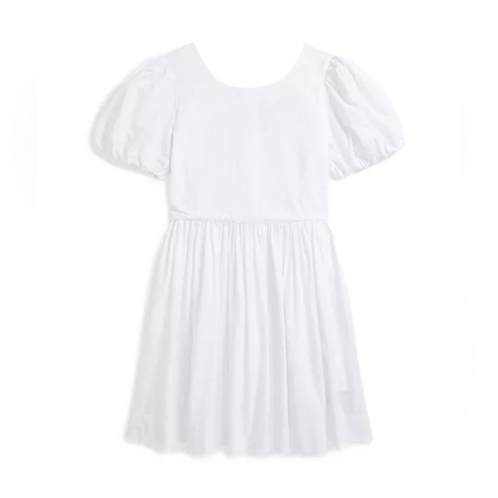 Polo Ralph Lauren Girls Seersucker Dress in White, Size 7, NWT