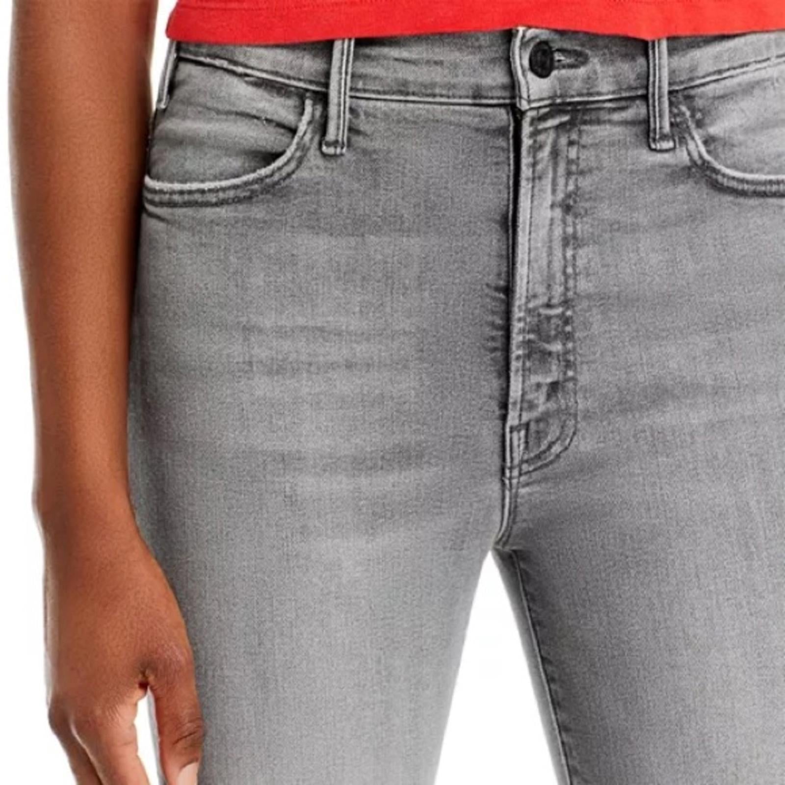 MOTHER The Hustler High Rise Ankle Bootcut Jeans in Barely There/Gray Size25 NEW