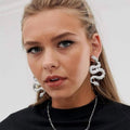 NEW Dragon Gold Metal Earrings, NEW w/Tag