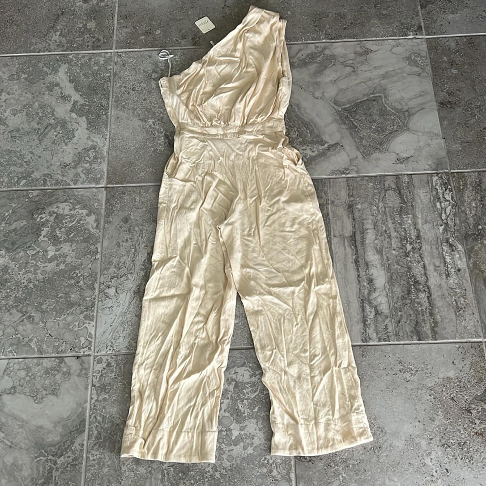 Free People Avery One-Shoulder Cropped Jumpsuit, Revolve Size 0 New w/Tag