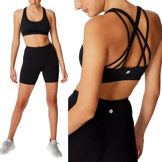 NWT Cotton On Body Women's Strappy Sports Crop Top Sports Bra, Size S New w/Tag
