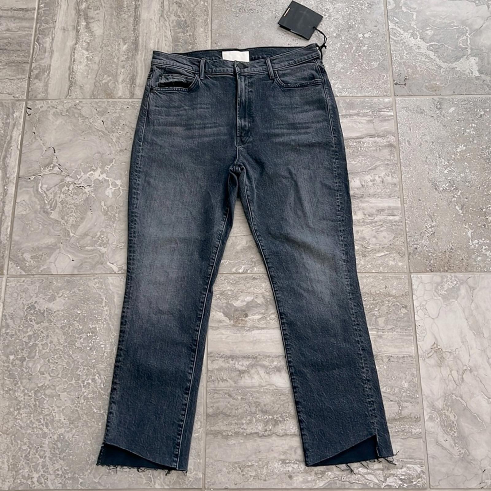 MOTHER High-Waisted Rascal Ankle Step Fray Jeans, Size 34 New w/Tag