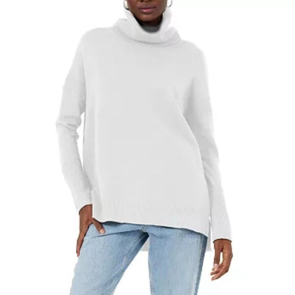 French Connection Ribbed Cowlneck Sweater in Winter White, Size XS NEW w/Tag