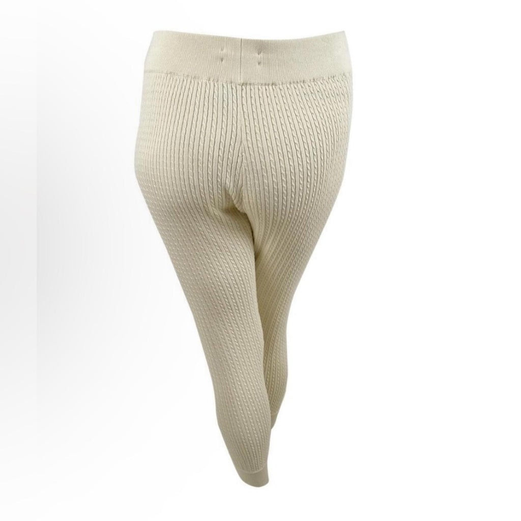 Lauren Ralph Lauren Cable-knit Jogger Pants Plus Size XXL, Winter Cream NWT $145