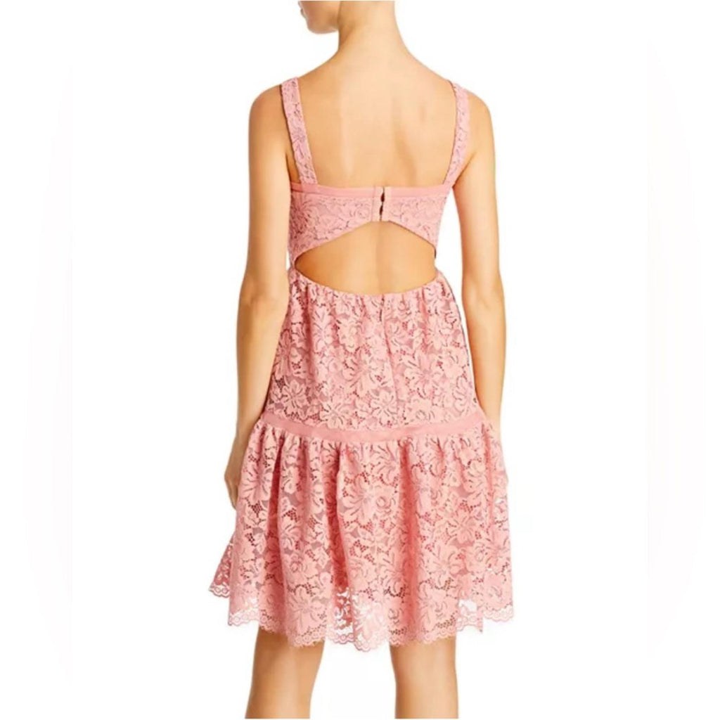 Bloomingdale’s Aqua Rosette Lace Tiered Dress, Size 2
New w/Tag Retail $278