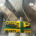 NEW Handmade Ankara Clutch Bag, Yellow/Green (No tags)