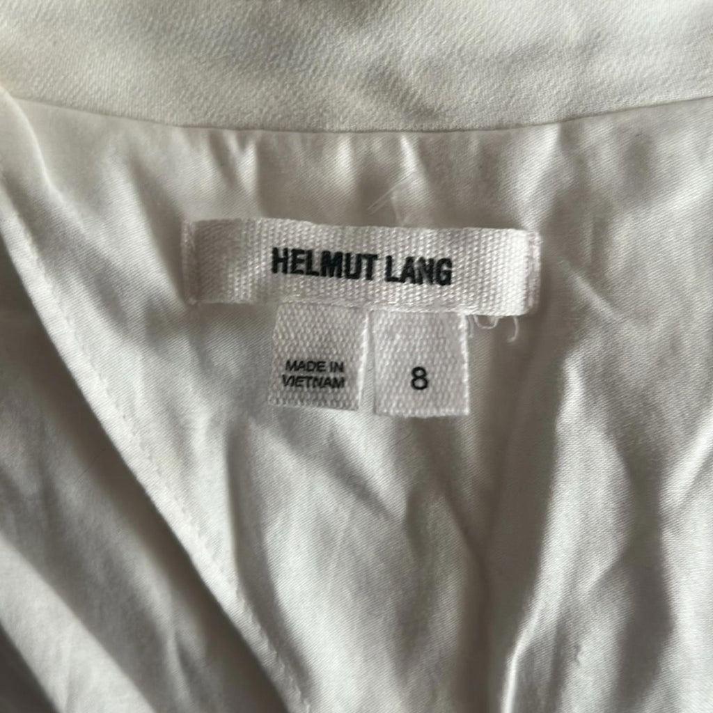 Helmut Lang Belted Blazer in White, Size 8 EXCELLENT!