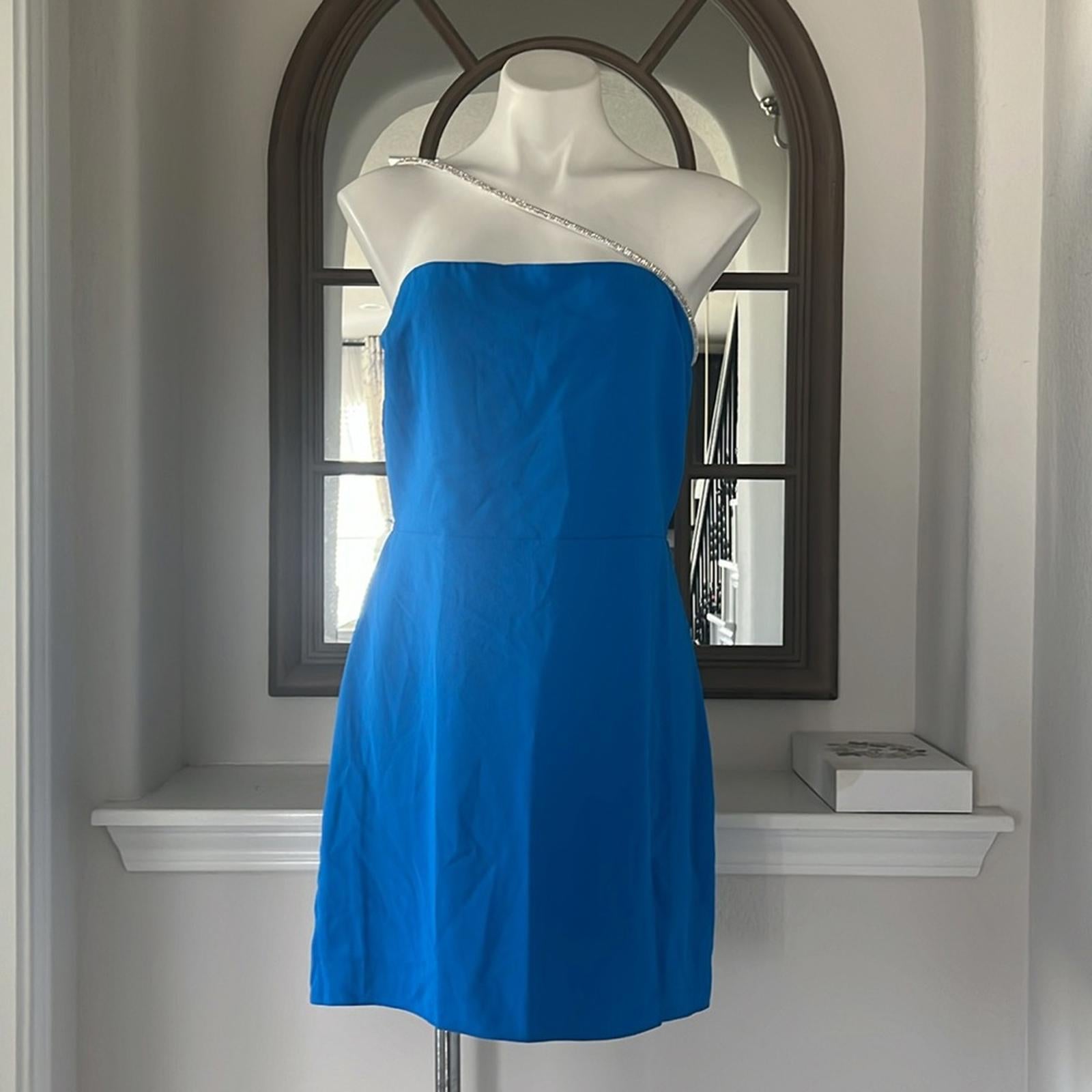 Amanda Uprichard X Revolve Dream Mini Dress Blue, OH SO CHIC! Size XL New w/Tag