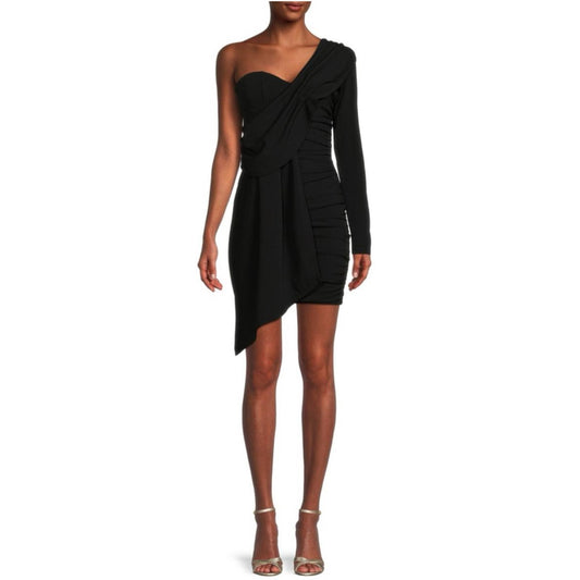 Lea & Viola Women’s Ruched One Shoulder Cocktail Dress, Size L NWT $210