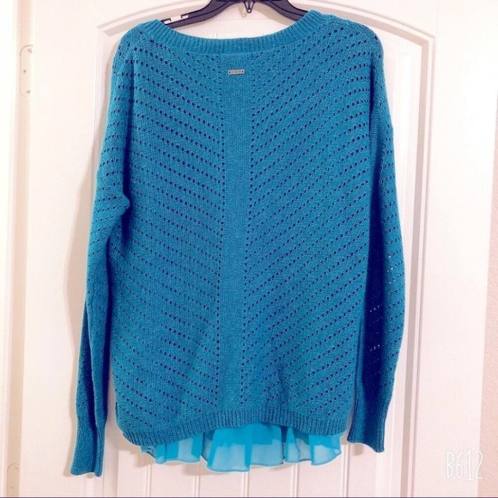Prana V-Neck Sweater in Mosaic Blue, Size S New with Tag