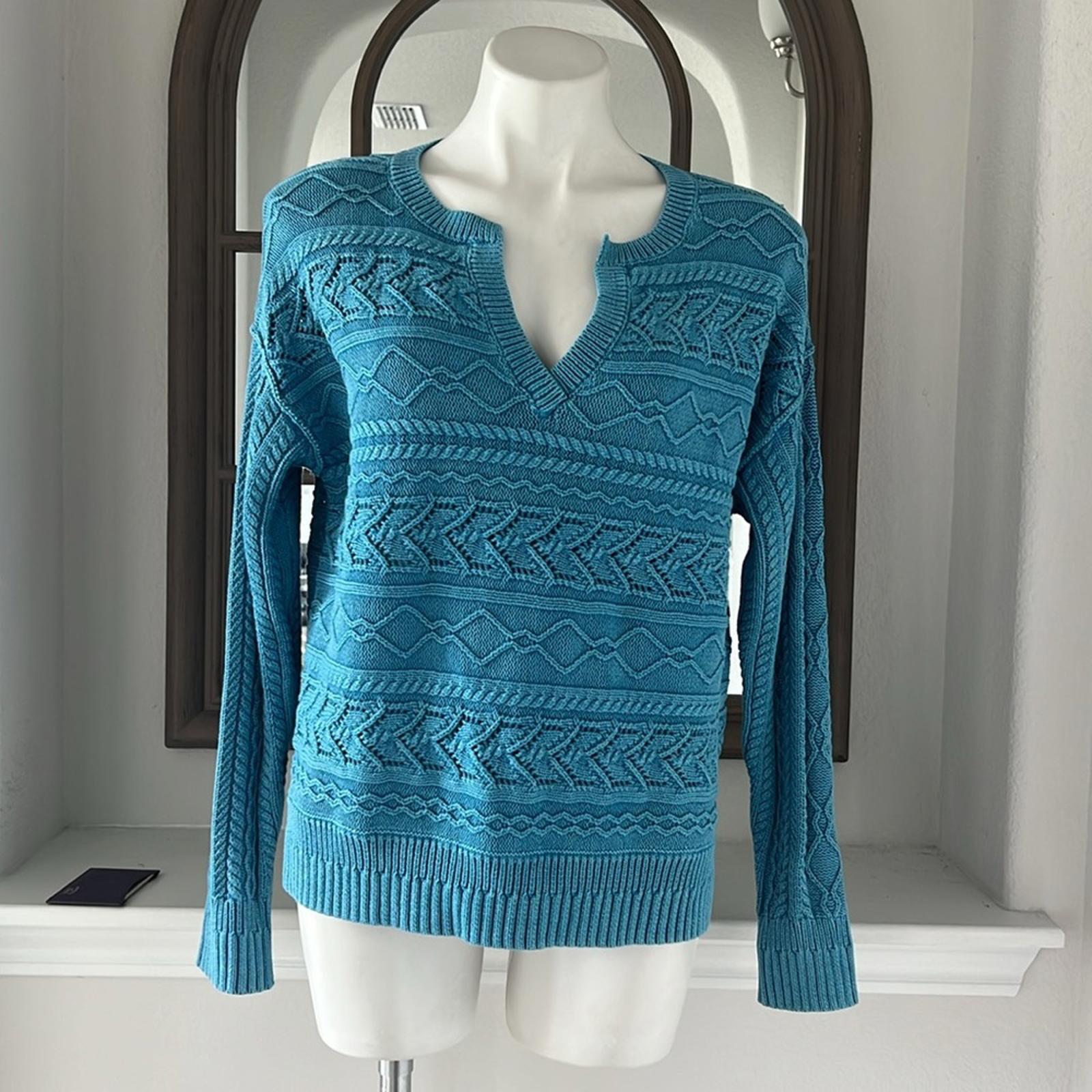 Sundance Rita Easy Cable Knit Sweater in Blue Size S New w/Tag SOLD OUT!