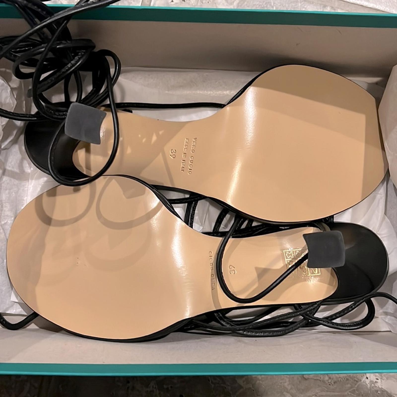 ILIO SMERALDO x Ilenia Toma Strappy Ankle Tie High Heel Sandals Size 39 NWT $560