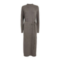 Theory Raglan Sleeve Wool-Cashmere Knit Midi Dress in Grey Melange, Size L, NEW