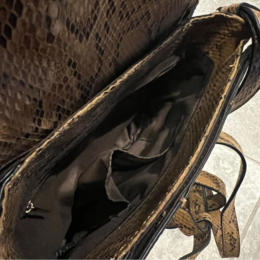 NEXT Crossbody Bag in Brown Snake Print
