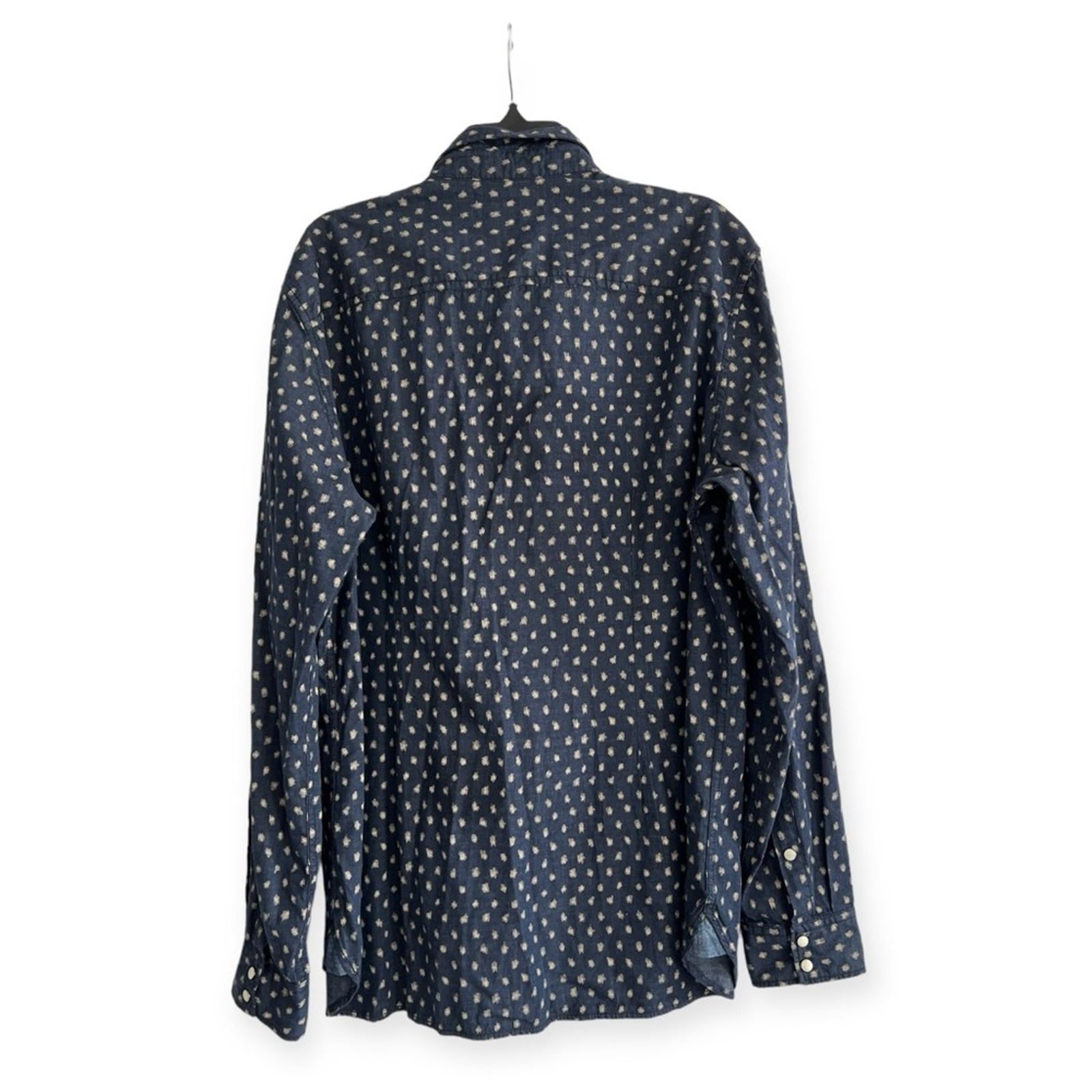 s.Oliver Slim Fit Shirt with All-Over Print, Denim Shirt, Size XL EXCELLENT!