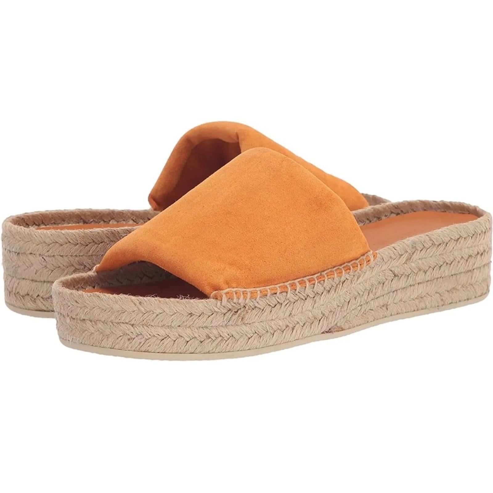 Vince Jesse Leather Espadrille in Burnt Orange, Size 11 New in Box Made in Spain