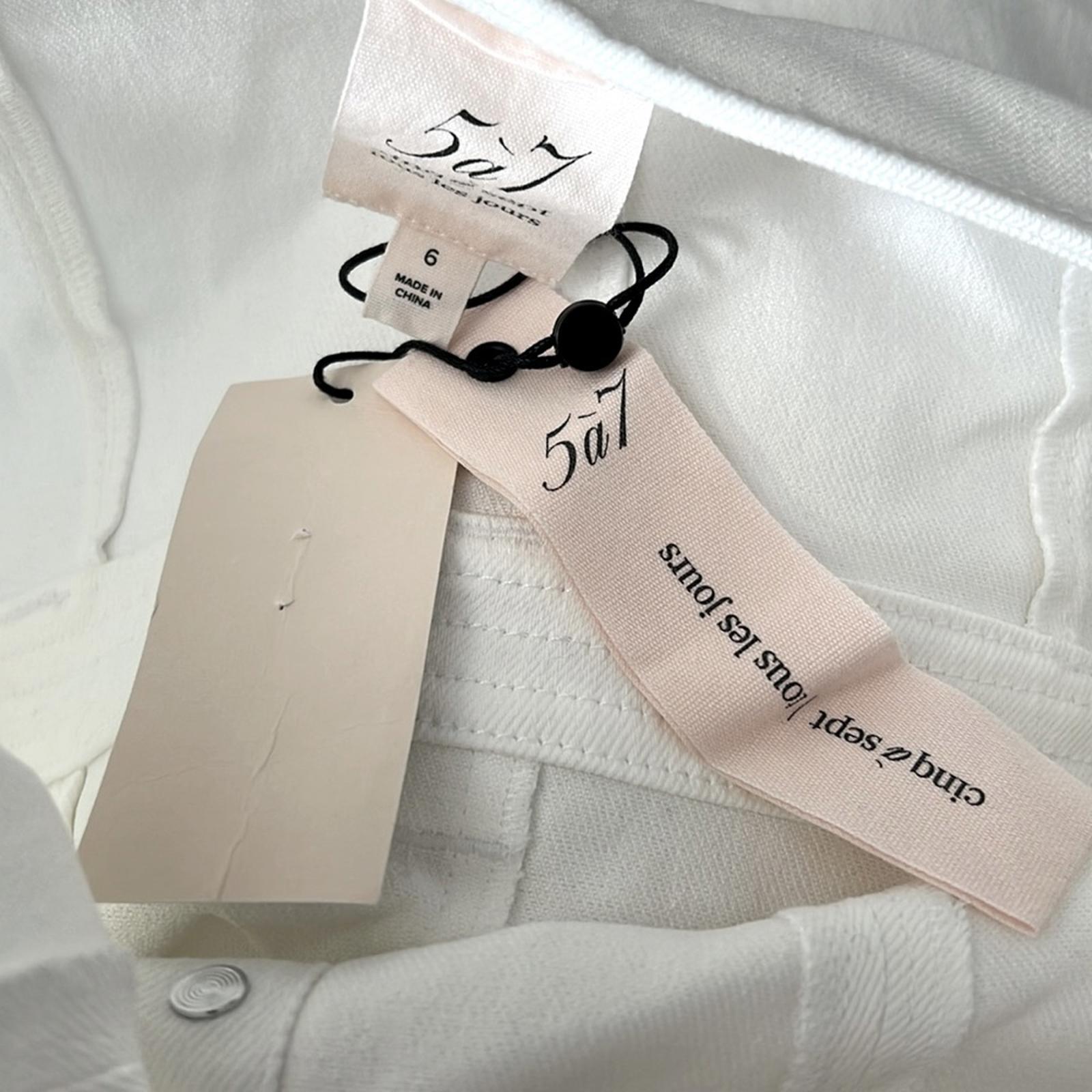 Cinq à Sept Shayla Tie Strap Button Front Dress, White Size 6 New w/Tag $395