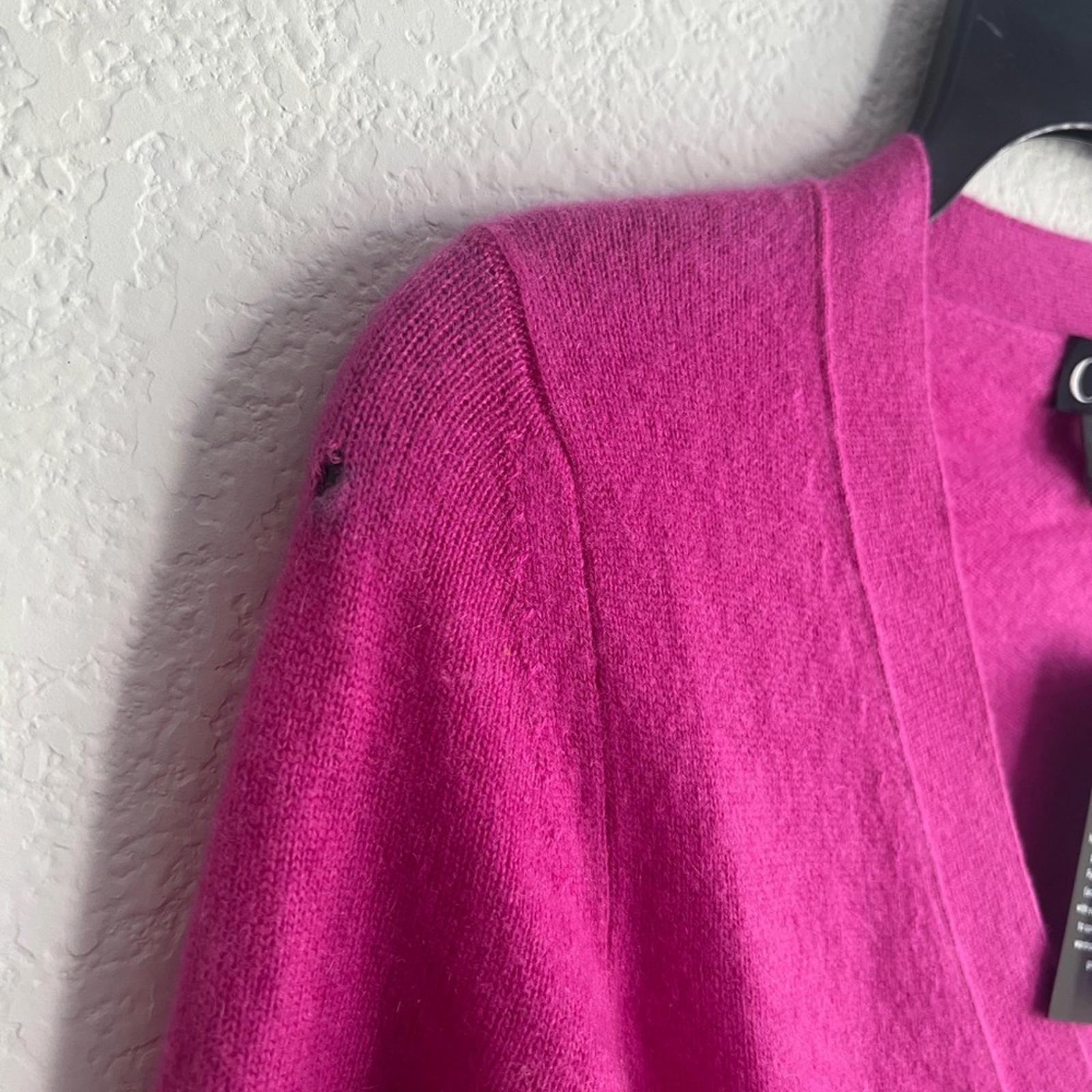 C by Bloomingdale's Cashmere Grandfather V-Neck Cardigan in Pink, Size S, NWT