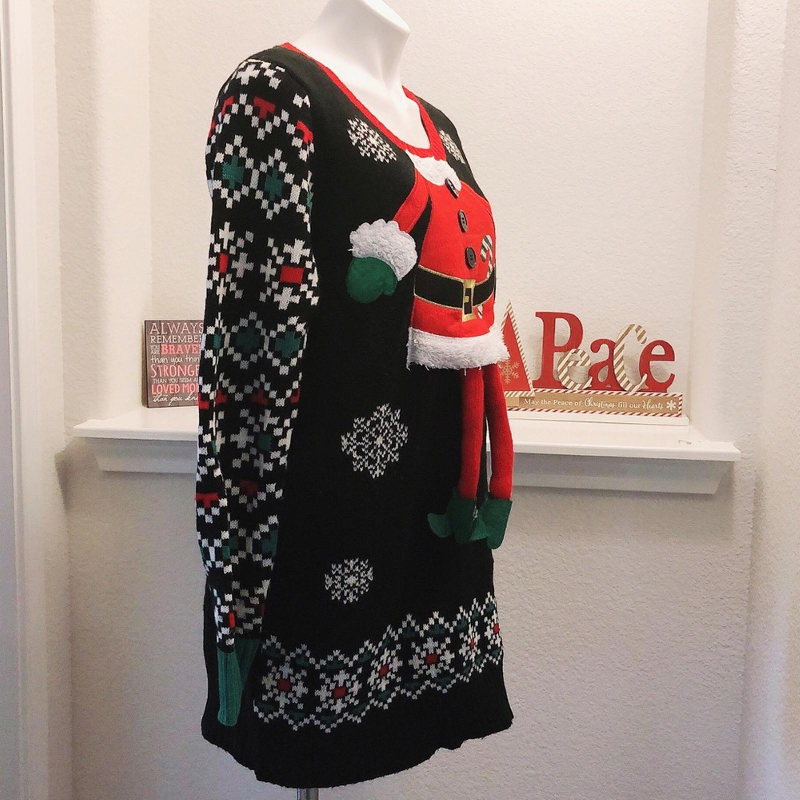 United States Sweaters Crewneck Holiday Sweater in Black/Red, Size L EXCELLENT