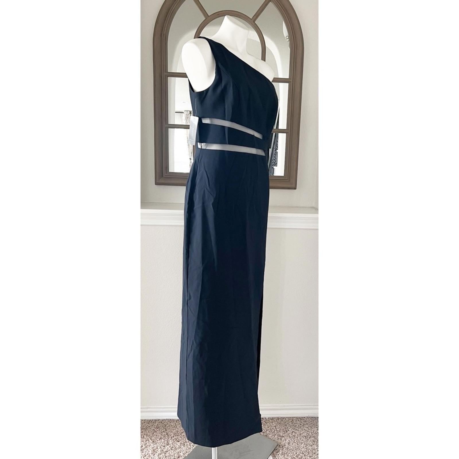 Liv Foster One Shoulder Cutout Gown, Twilight/Navy Maxi Size 12 New w/Tag $350