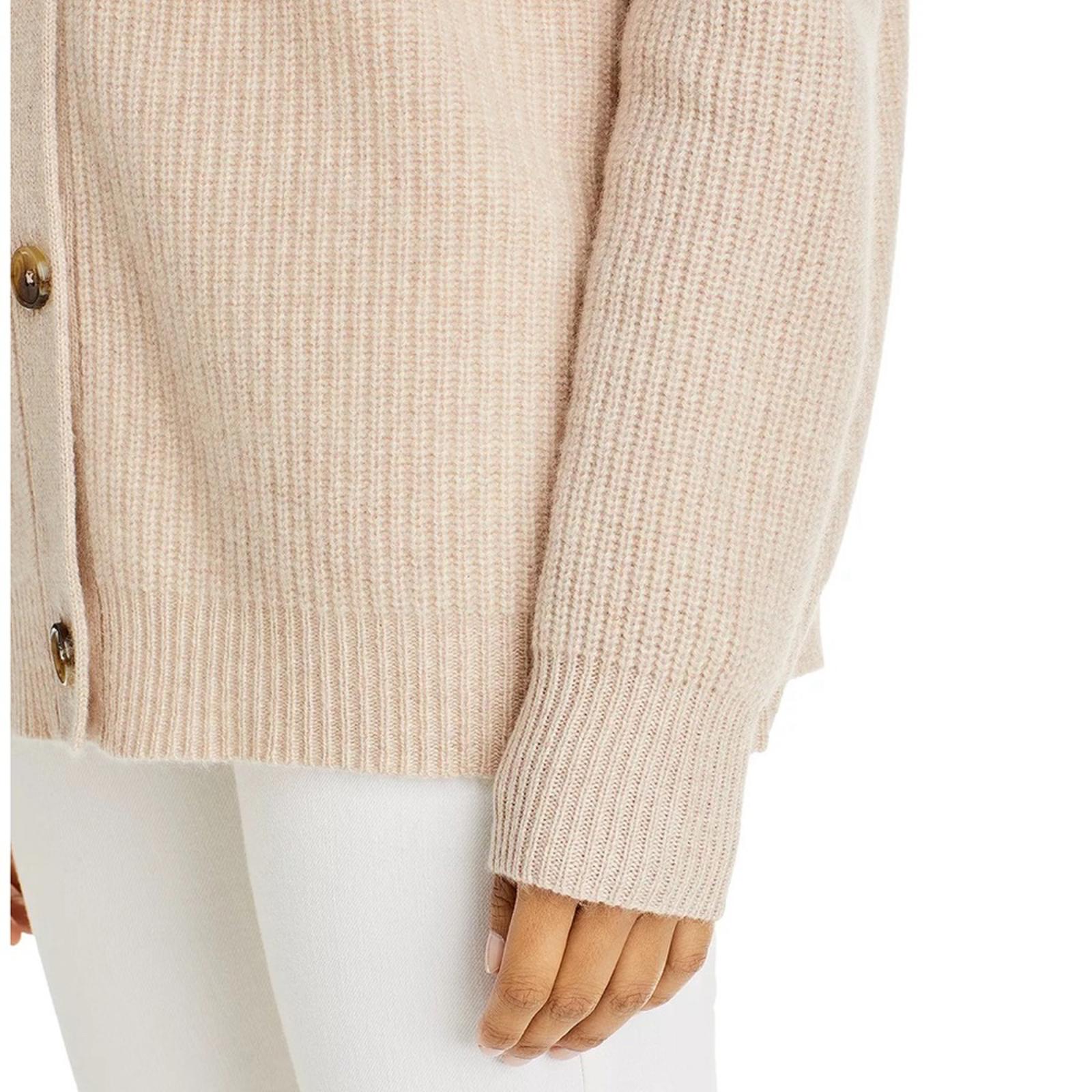 C by Bloomingdale's Cashmere Ribbed Oversized Cashmere Cardigan Size L NEW