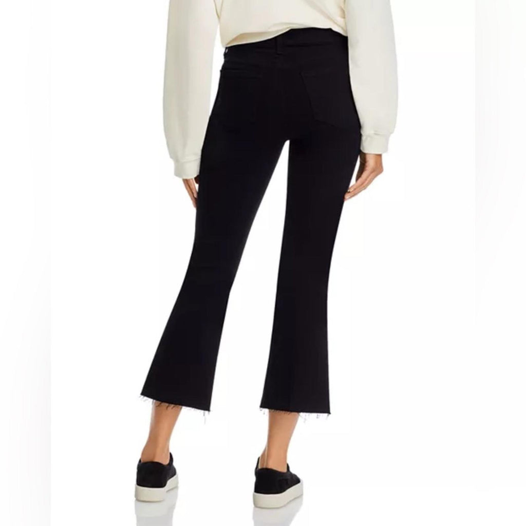 L’Agence Kendra High Rise Crop Flare Jeans in Black, Size 28 NWT Online for $275