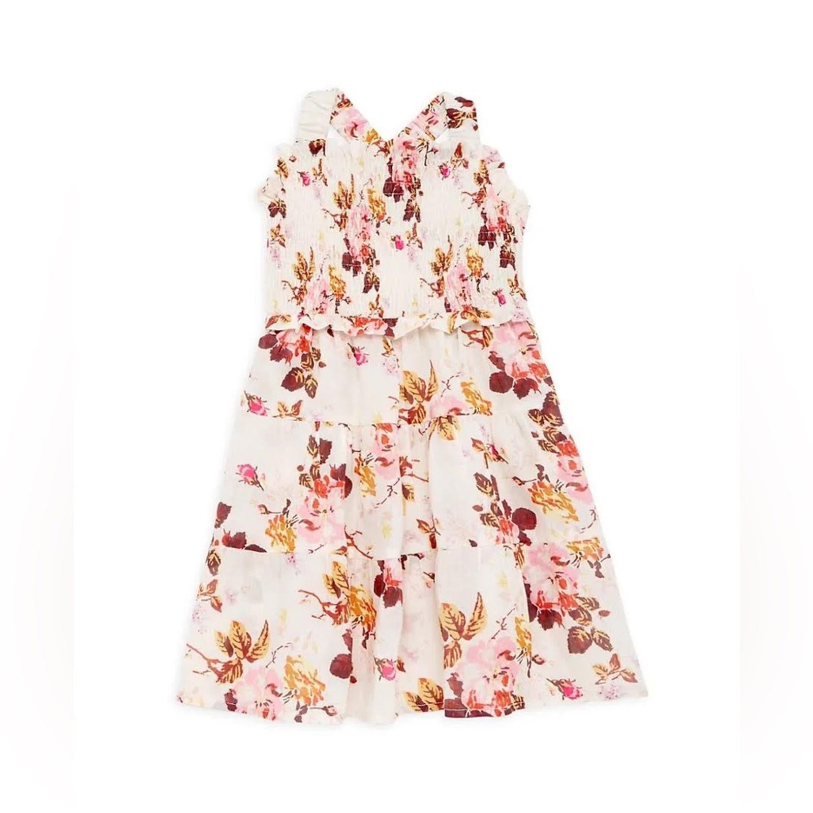 Sea New York Girls' Esme Smocked Dress in Cream Floral, Size 4Y New w/Tag