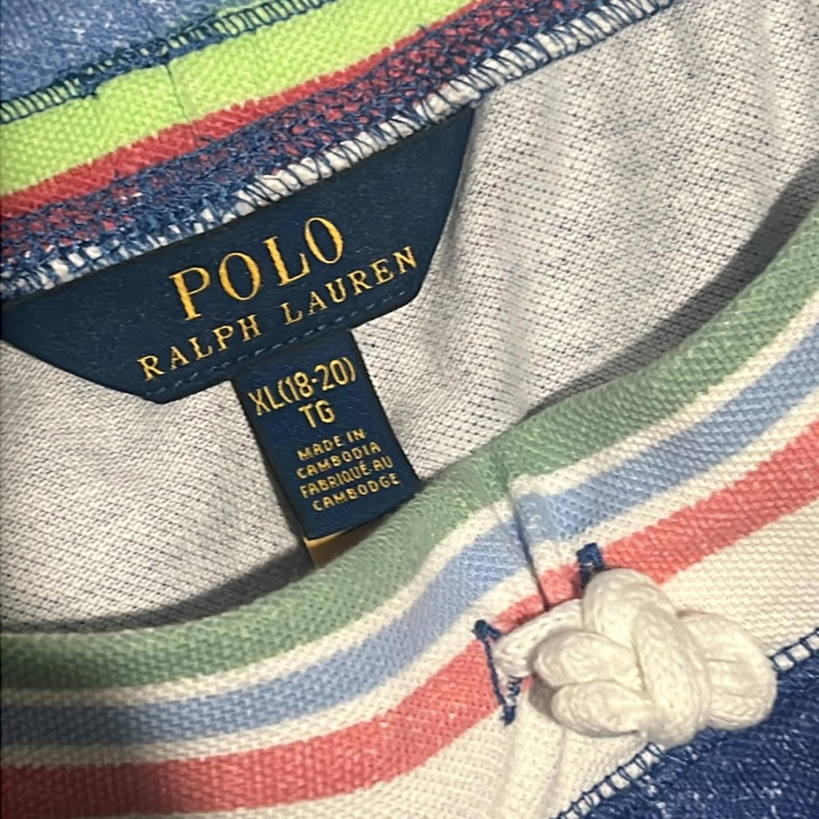 Polo Ralph Lauren Boys' Striped Cotton Mesh Shorts, NWT, Size XL