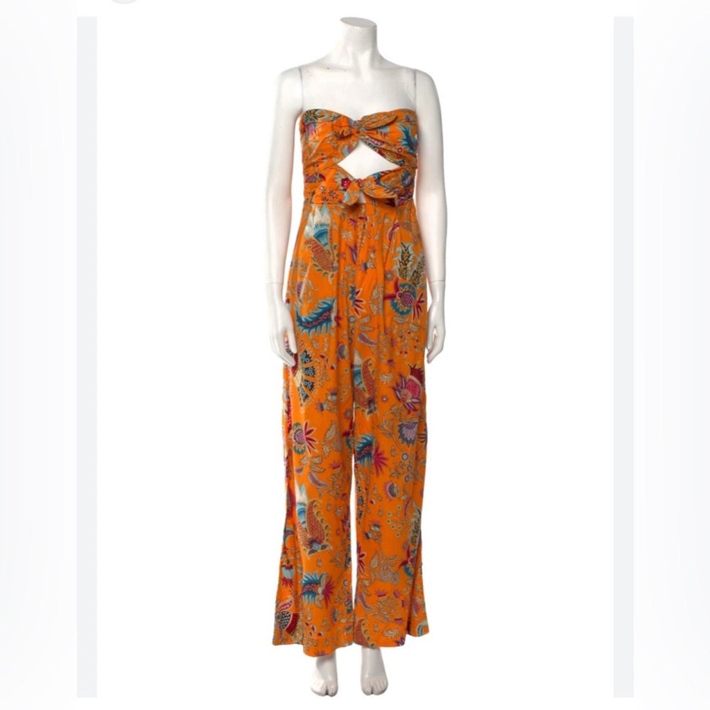 Charina Sarte Talaia Ribbon Strapless Jumpsuit, Size L New w/Tag Retail $388