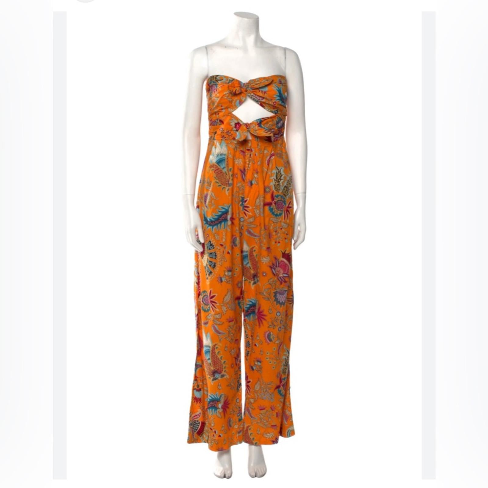 Charina Sarte Talaia Ribbon Strapless Jumpsuit, Size L New w/Tag Retail $388