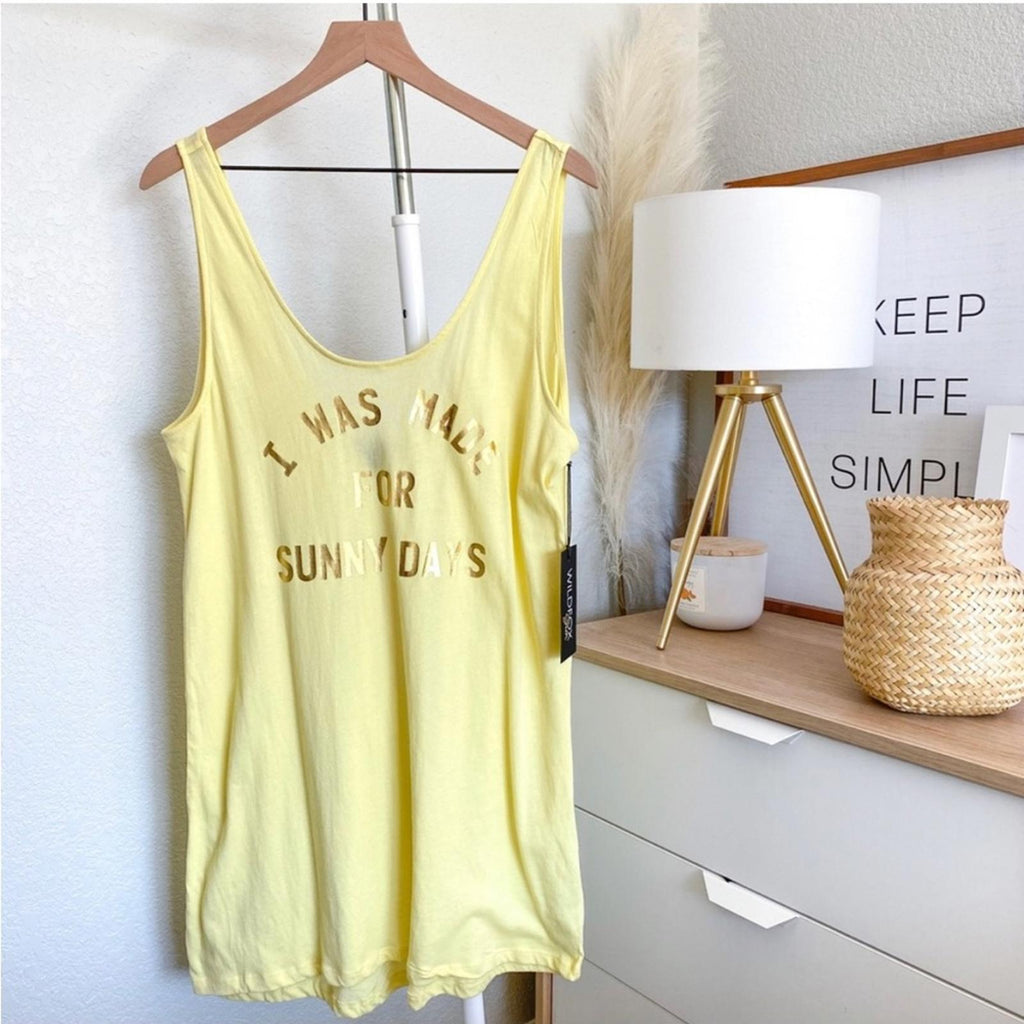 Wildfox SUN Sunny Days Poolside Scoop Neck Swim CoverUp Size S, New w/Tag