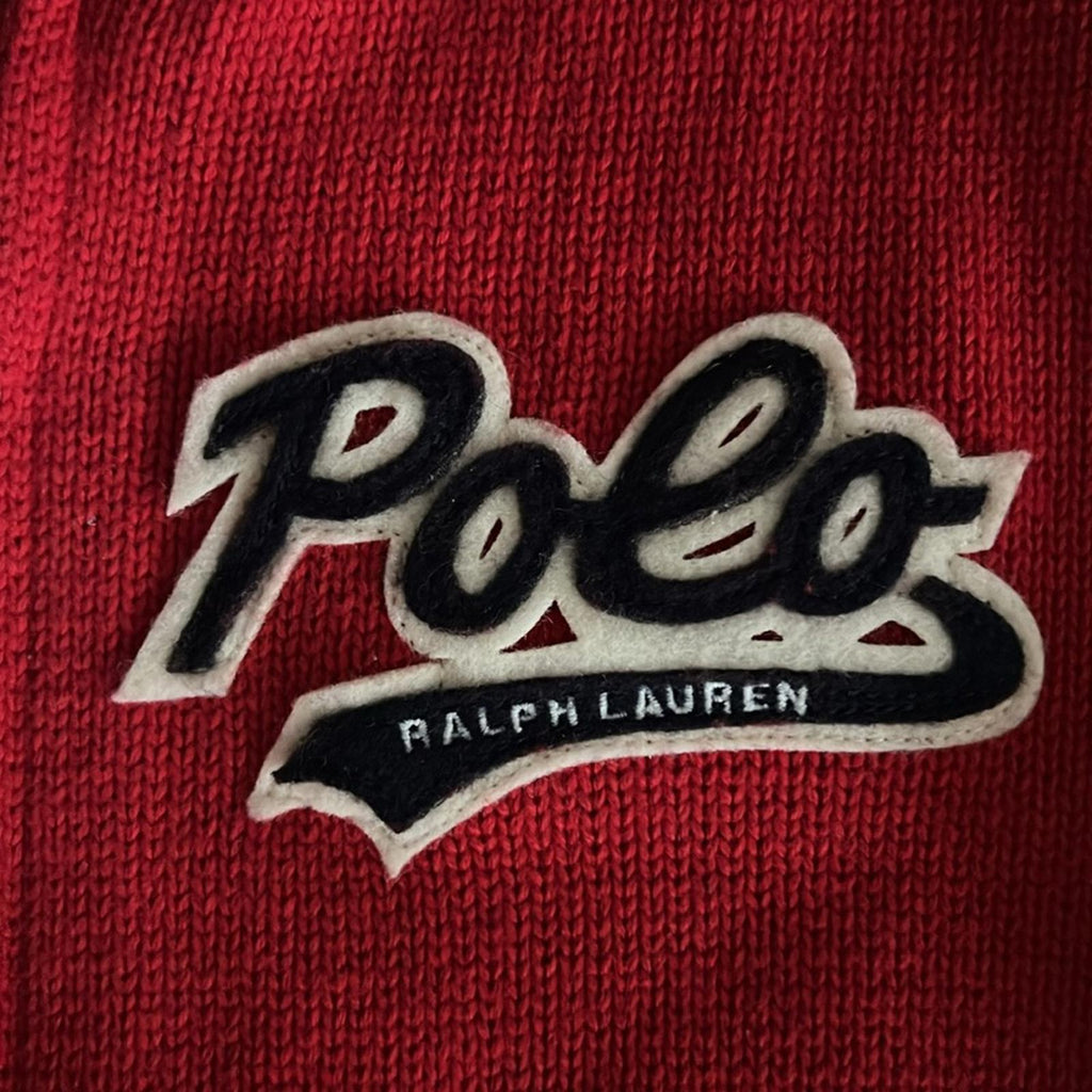 Polo Ralph Lauren Cotton Full-Zip Letterman Sweater Jacket Size L (14/16) NWT