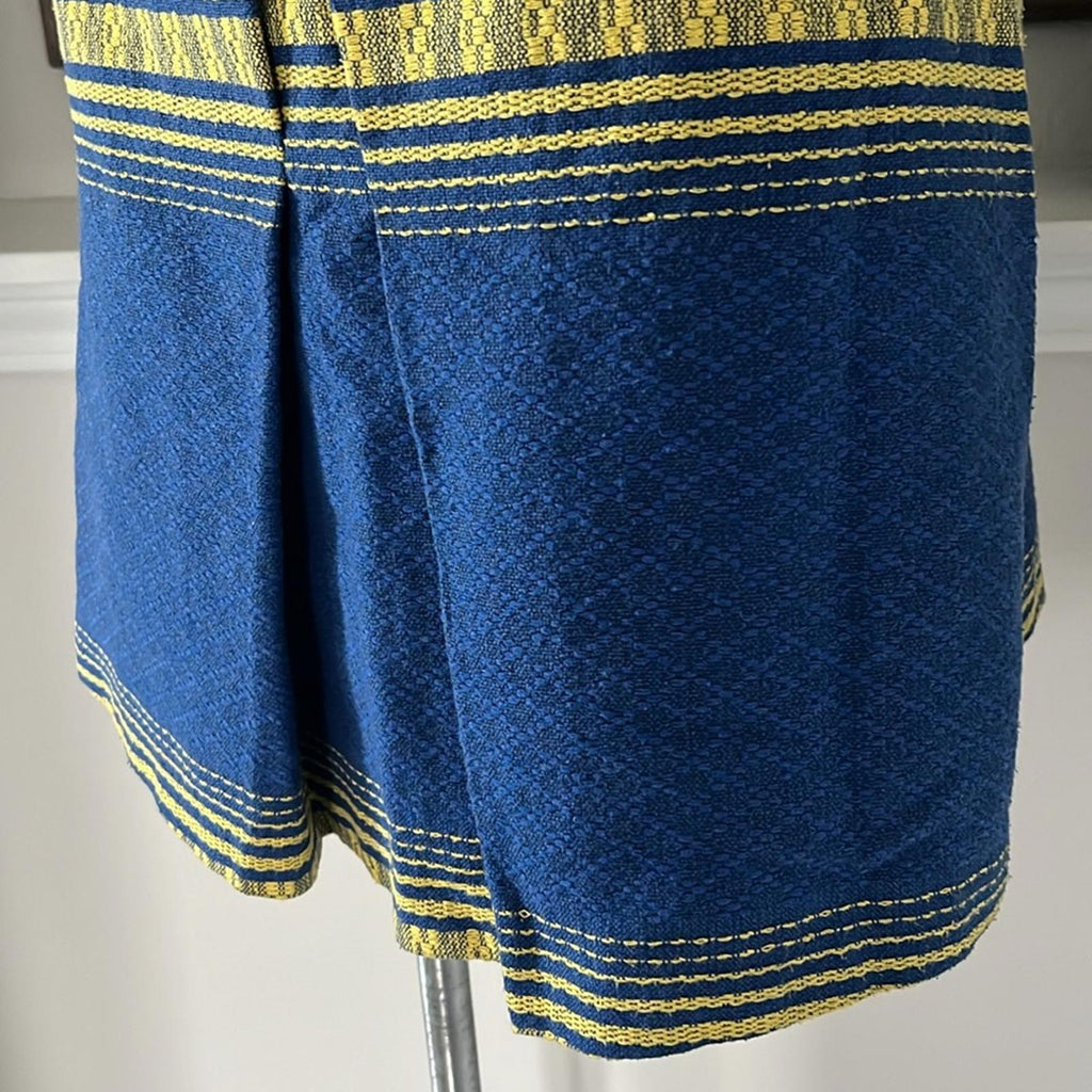 Alice + Olivia Russo Skirt, Blue/ Yellow Size 12 Retail $275