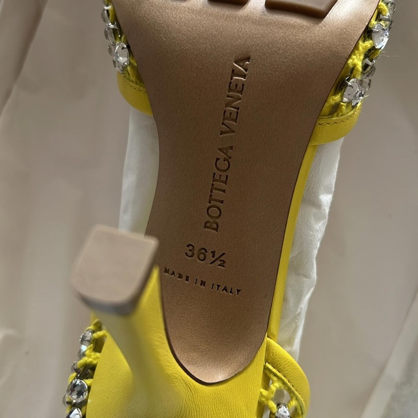 Bottega Veneta Stretch Swarovski Crystals Embellished Pumps, Size 36.5 NEW