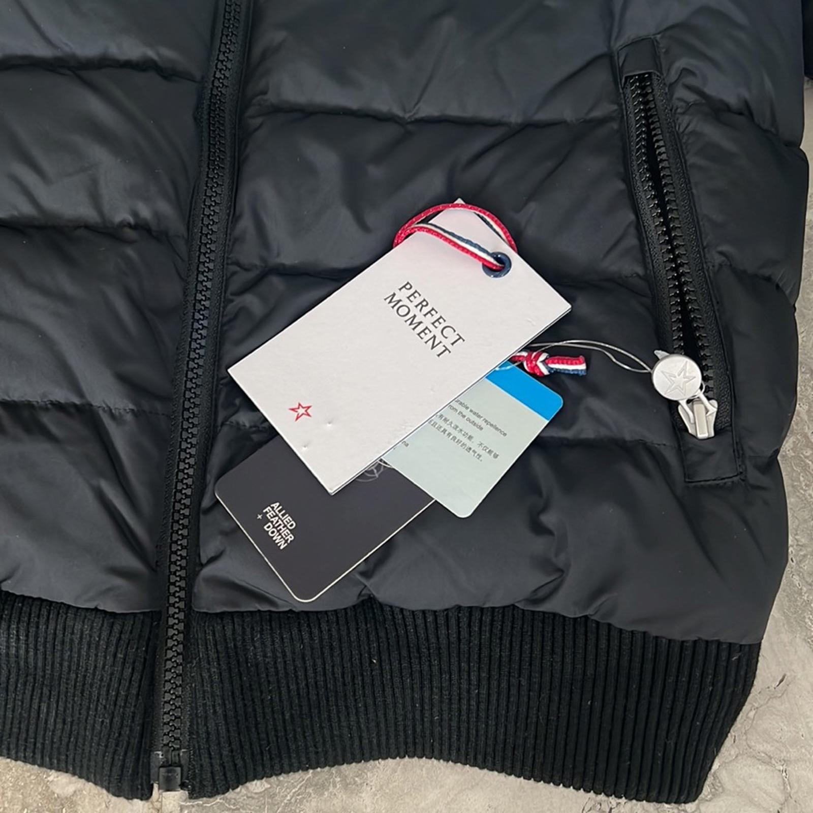 Perfect Moment Queenie Down Coat Jacket, Black Rainbow Size XS New w/Tag