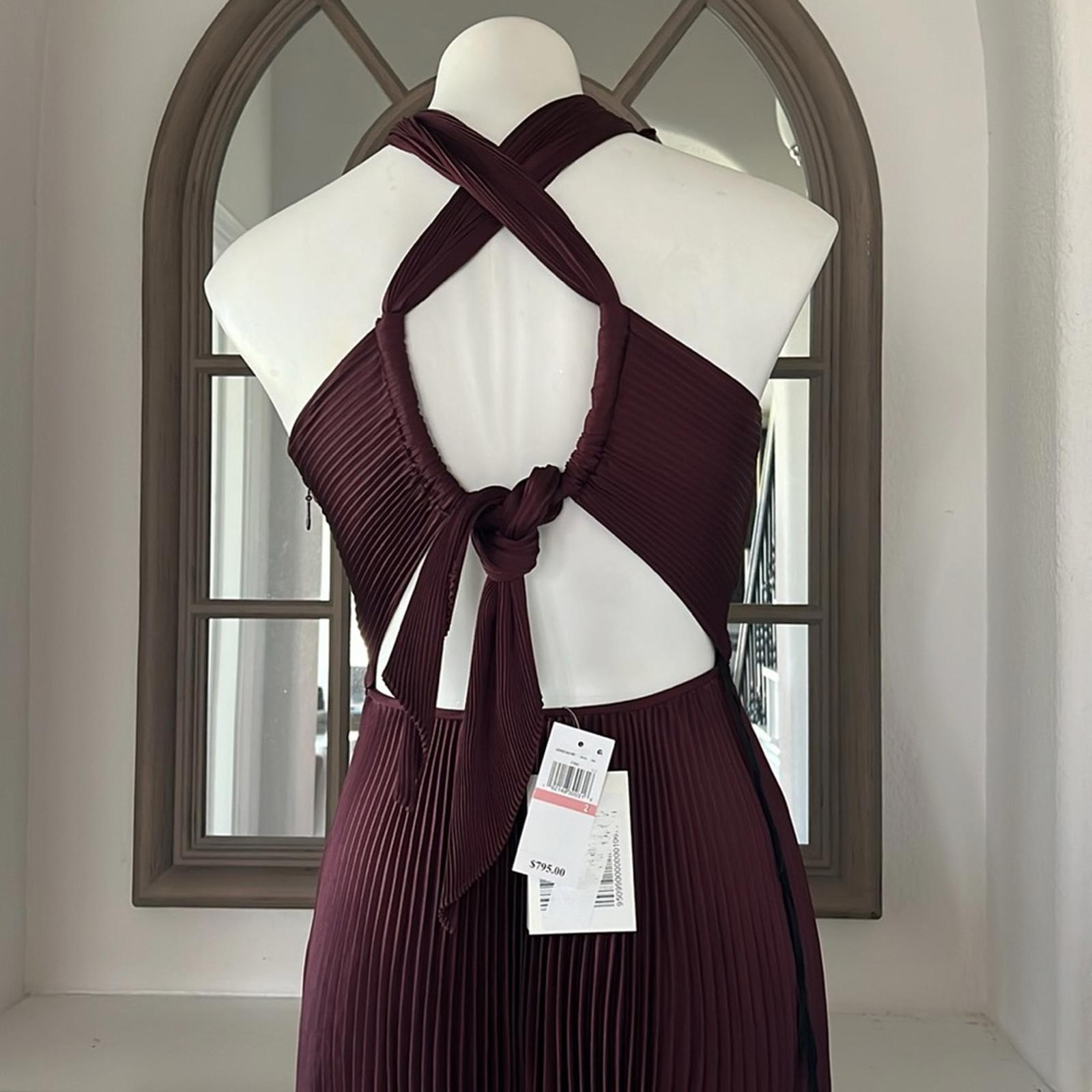 A.L.C. Athena Pleated Cutout Gown, Chicory Size 2, New w/Tag SOLD OUT!