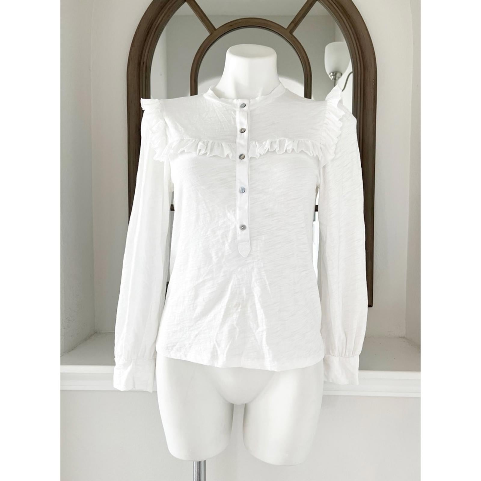 NEW Goldie Lewinter WHITE Pima Cotton Vintage Top, Size XS New w/Tag (Sold Out)