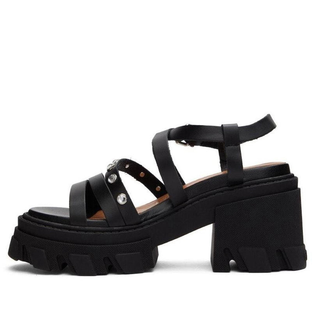 GANNI Women's Cleated Strappy Block Heel Sandals, Size 41 New in Box + Dust Bag