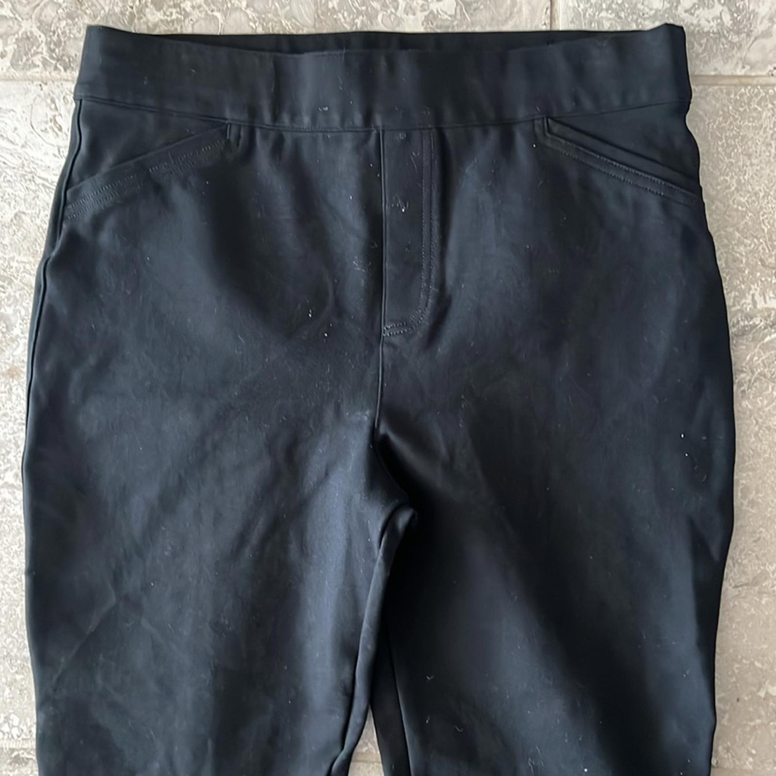 Spanx Black Ponte Straight Leg Stretch Pull-On Pants, Size XL NEW w/Tag $138