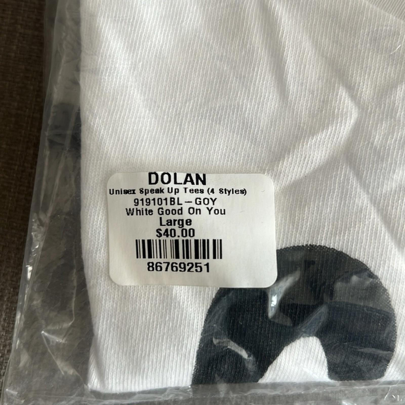 New DOLAN White “Good On You” Graphic T-Shirt, Unisex Size L New w/Tag