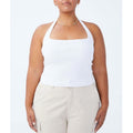 Cotton On Curve Summer Knit Twist Back Vestlette Top in White Size 16 New w/Tag