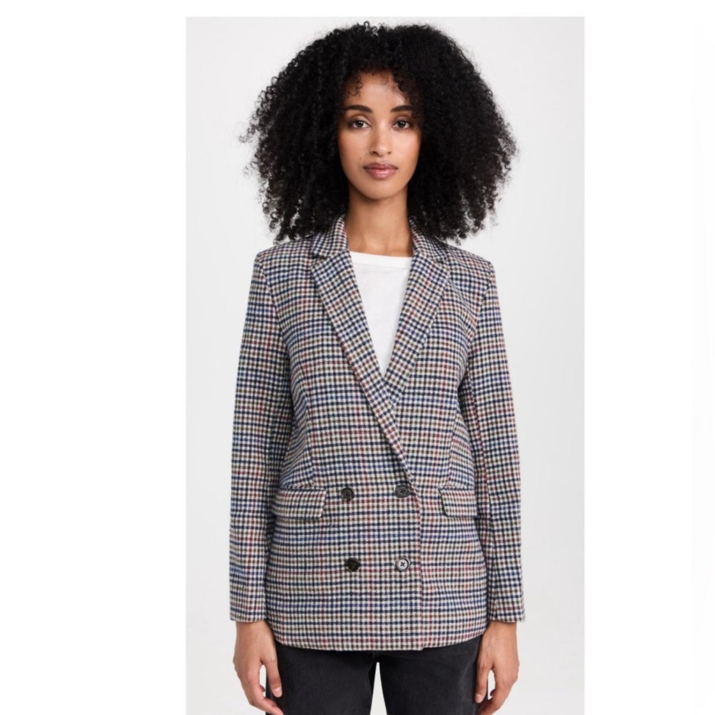 Rails Jac Double Breasted Blazer, Houndstooth Cardinal Pine Size M New w/Tag