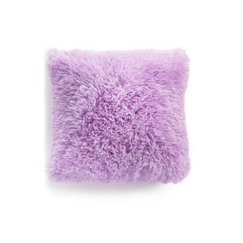 Whim by Martha Stewart TWO Faux-Fur 18' Square Decorative Pillow Purple NWT $100