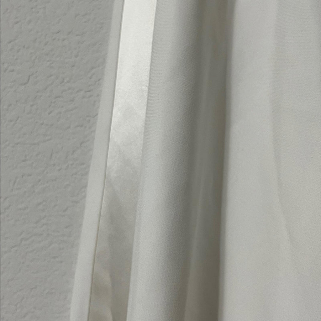 Sergio Hudson Silk Satin-Trimmed Wool-Blend Crepe Wide-Leg Pants Size2 NWT $1225