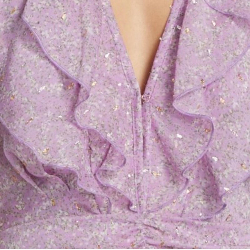 NEW Sabina Musayev Nogatin Fairy Prairie Lilac Mini Dress Size M New w/o Tag