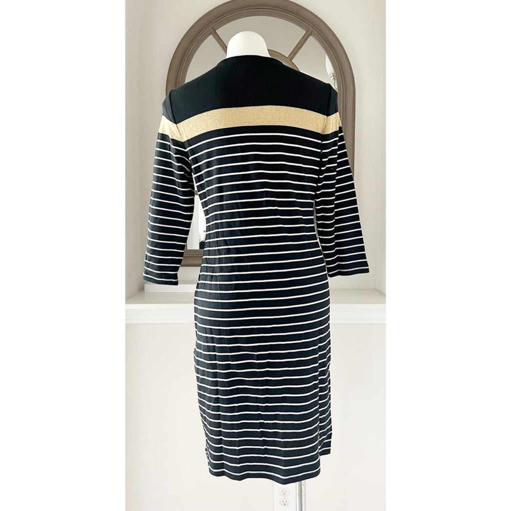 Lauren Ralph Lauren Cotton Striped Dress, Size L Retail $135 EXCELLENT!