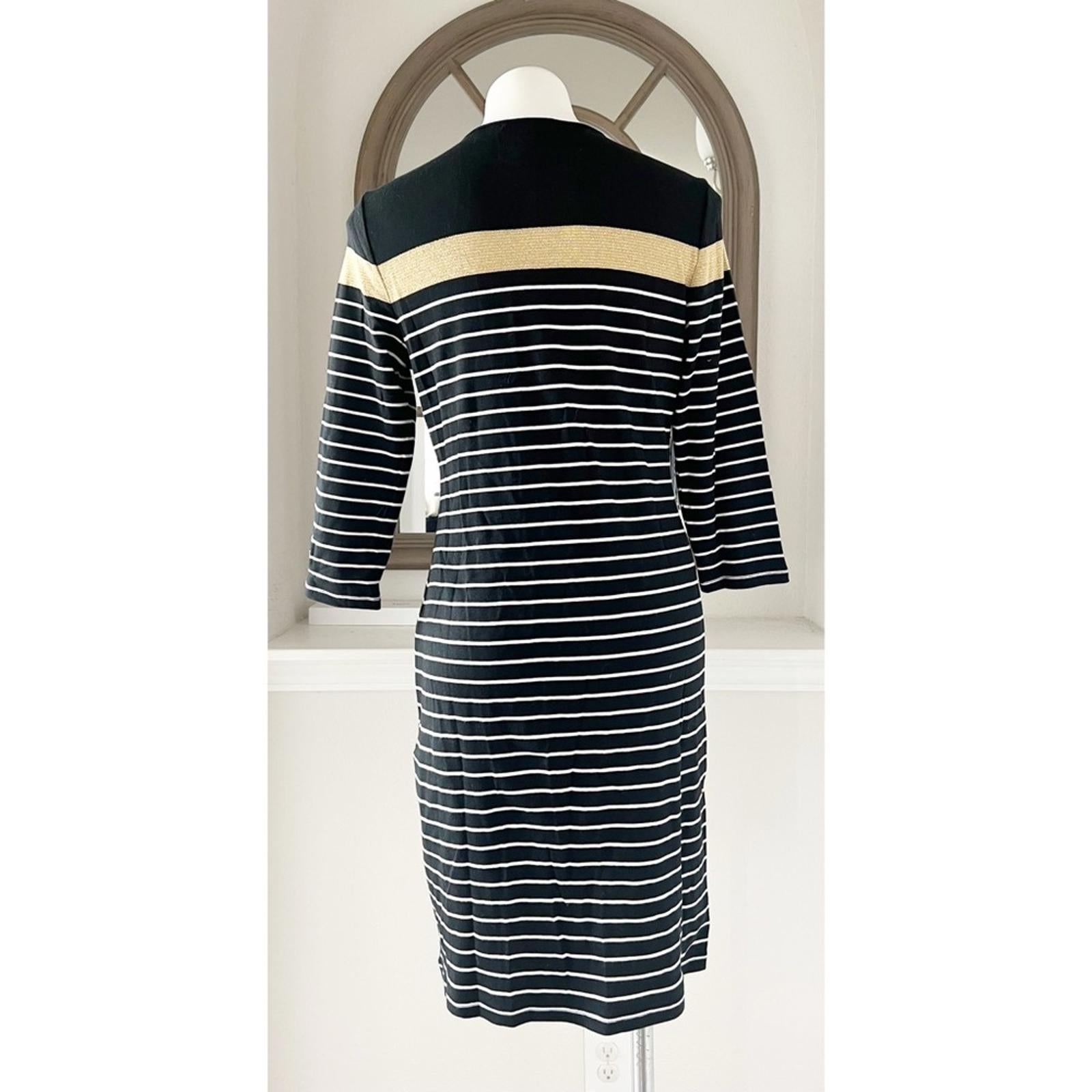 Lauren Ralph Lauren Cotton Striped Dress, Size L Retail $135 EXCELLENT!