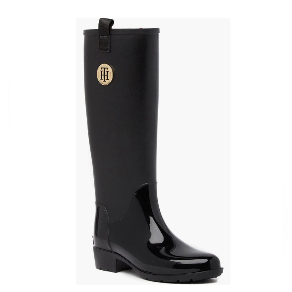 Tommy Hilfiger Karissa Rain Boots, Black Size 10 New w/Tag