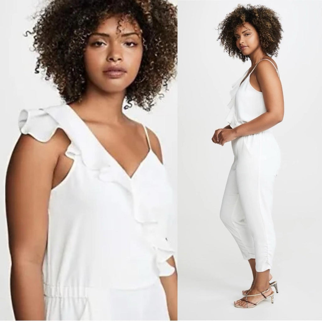NWT Parker Addison Revolve Asymmetrical Jumpsuit in White, New w/Tag Retail $278