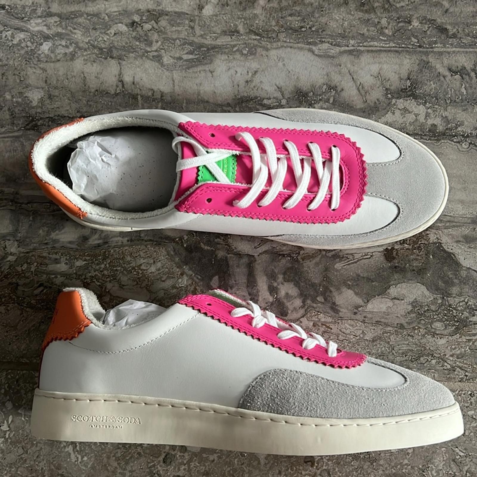 Scotch & Soda Plakka Lace-Up Sneakers/Trainers in Grey Multi Size 42 NEW in Box